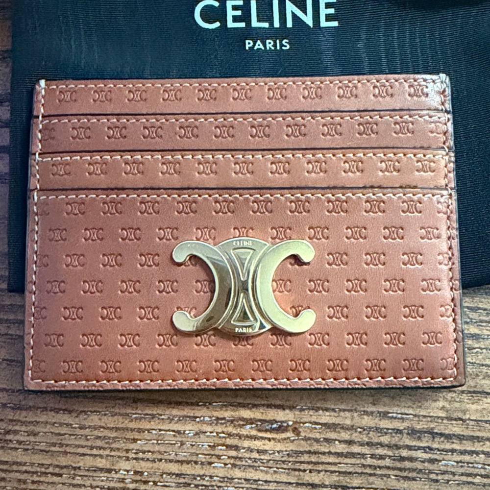RARE🔥CELINE TRIOMPHE CARDHOLDER - Picture 2 of 7